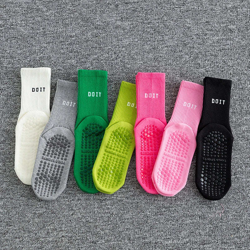 Chaussettes de Yoga Anti-dérapante et Respirantes, Idéales pour Fitness et Pilates - Taille Unique