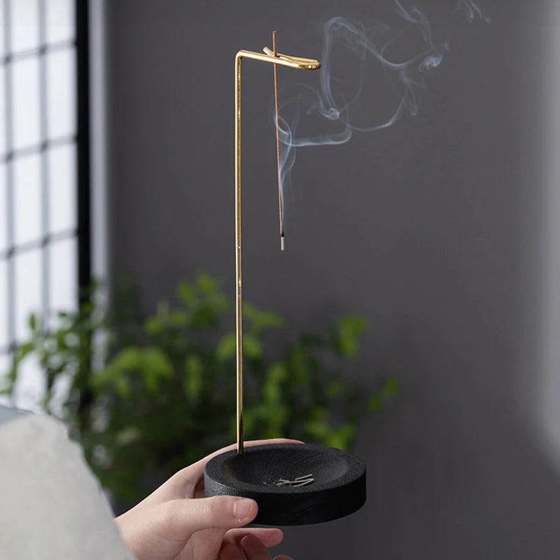 Encensoir Minimaliste en Bois, Support d’Encens Zen et Raffiné