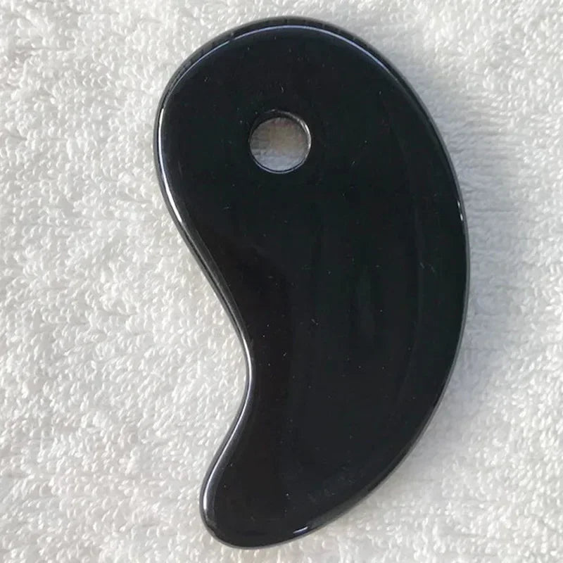Appareil Massage Visage Gua Sha, Plaque de Massage en Cire d’Abeille