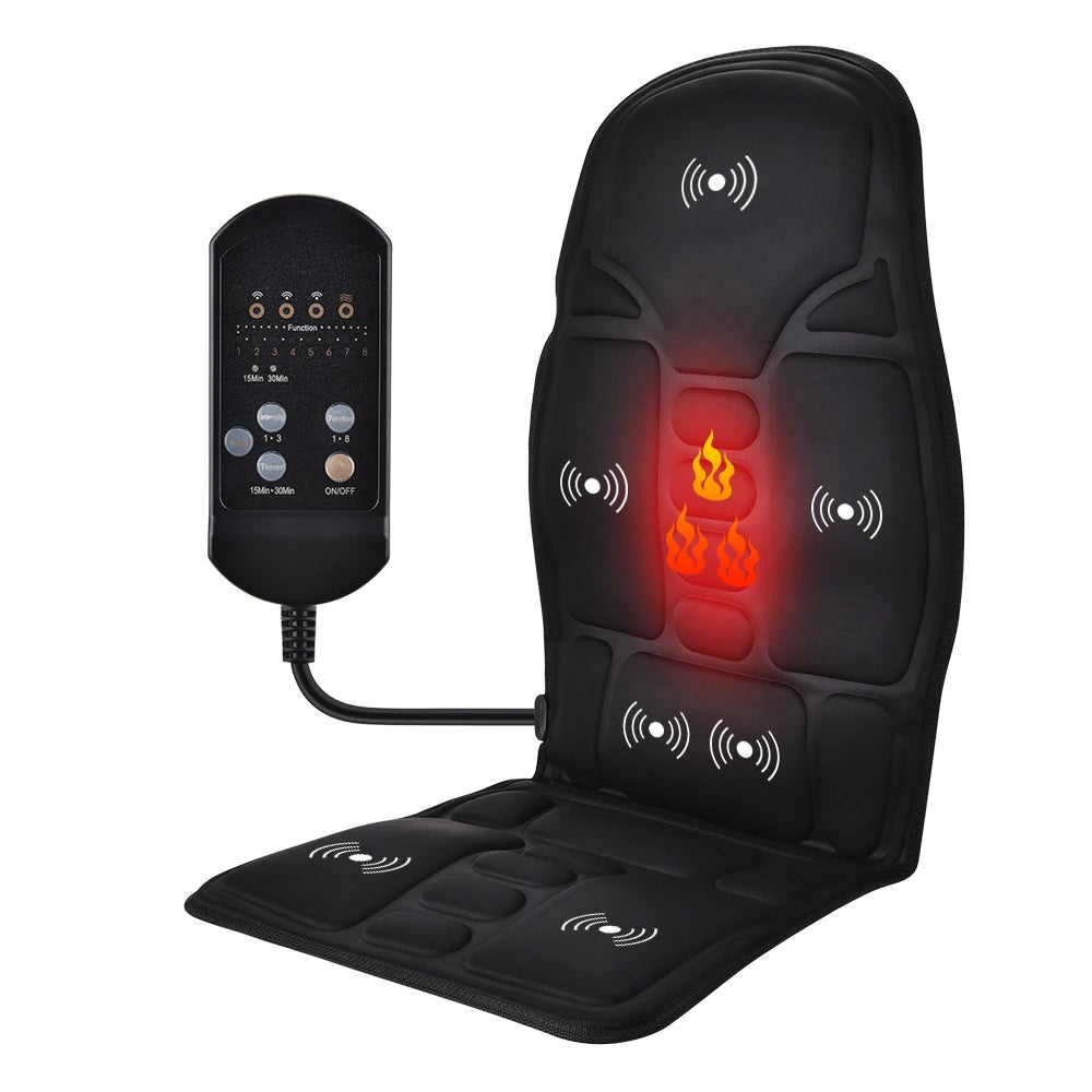 Appareil Massage Dos Électrique, Coussin Vibrant pour Siège et Lit