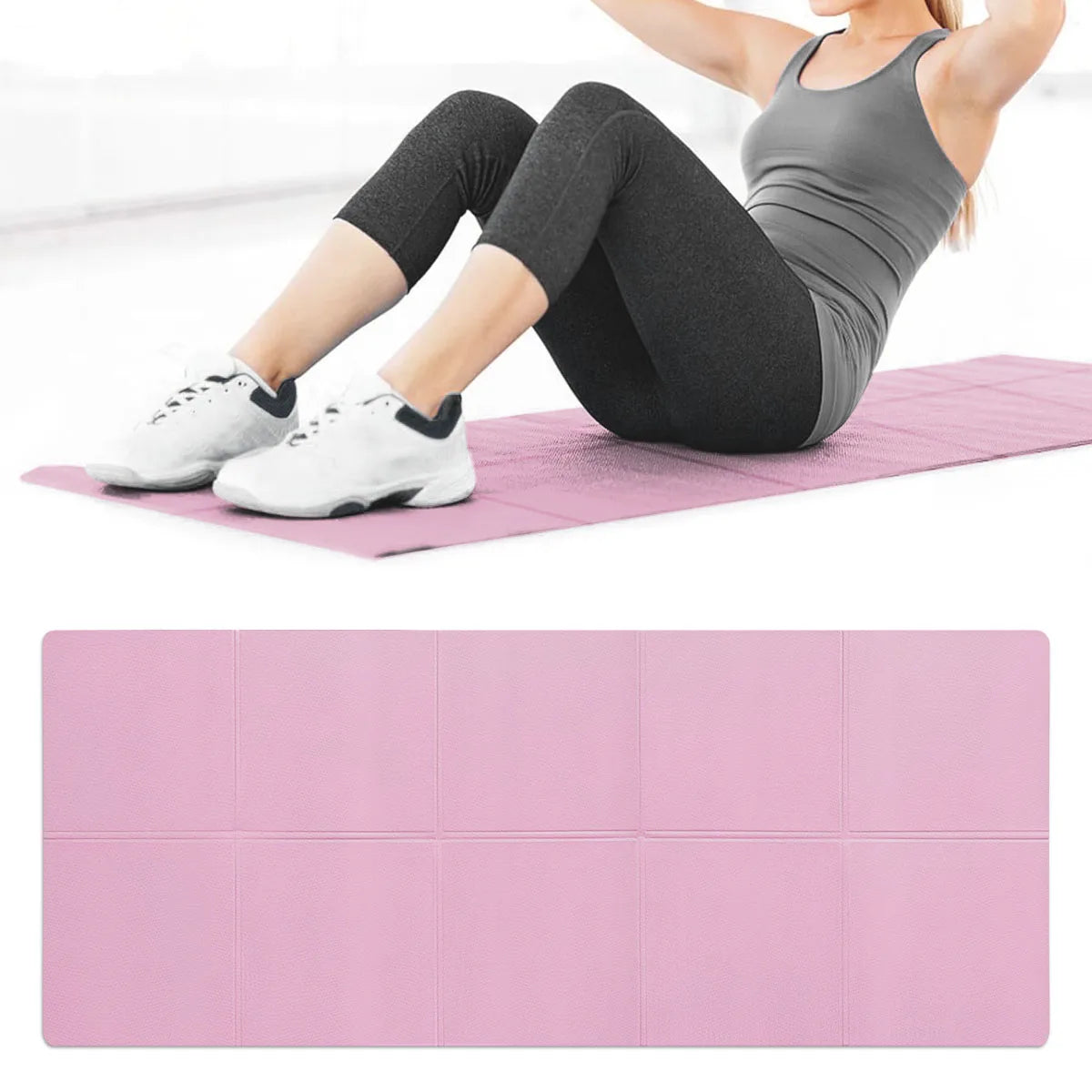 Tapis de Yoga 4mm Épais, Surface Antidérapante pour Fitness et Pilates - 170x60cm