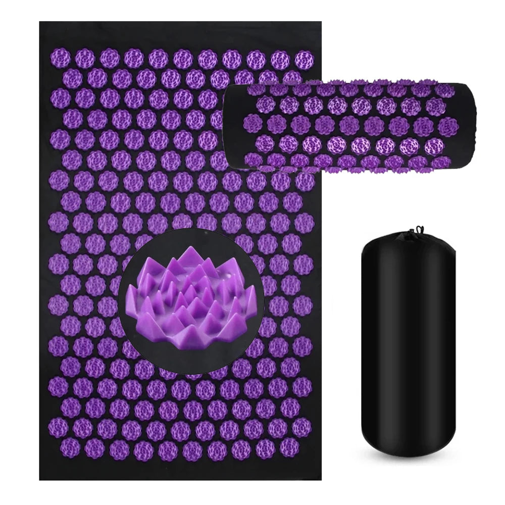 Tapis d'Acupression avec Coussin, Soulagement du Dos et du Stress