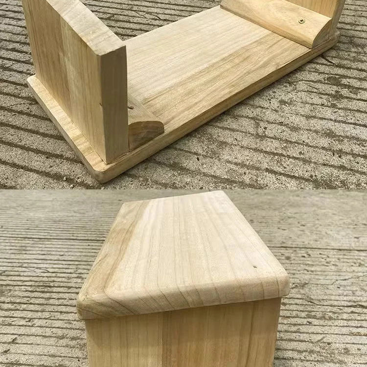 Banc de Méditation en Bois Massif, Ergonomique et Confortable