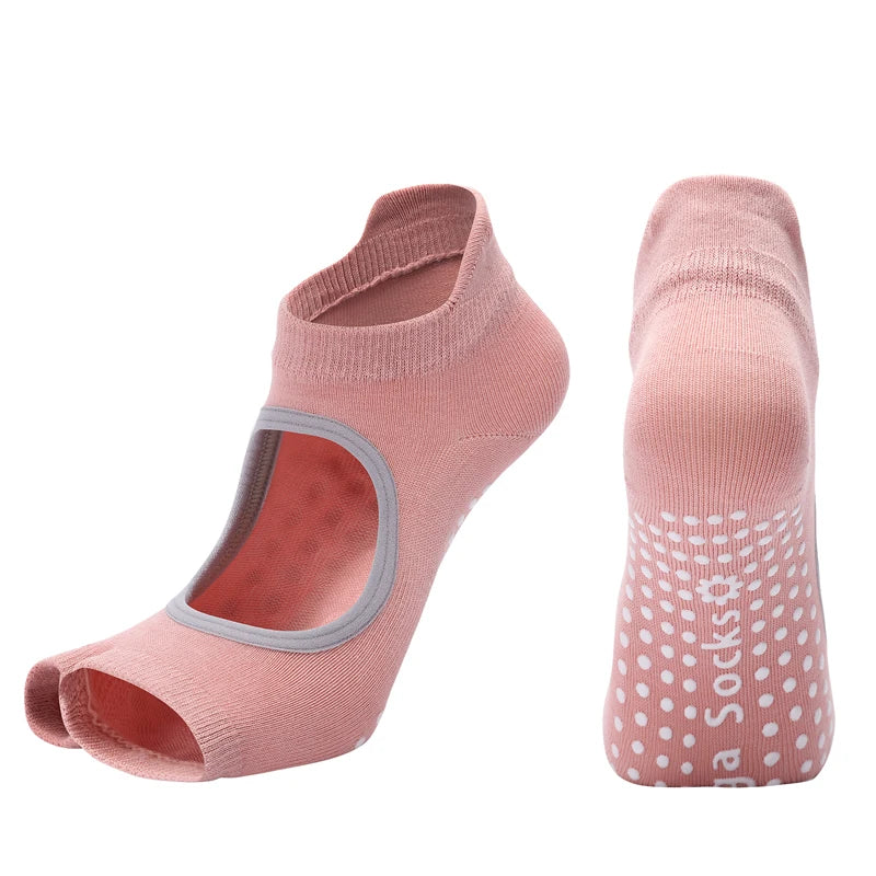 Chaussettes de Yoga Antidérapantes à Deux Doigts, Confort et Stabilité