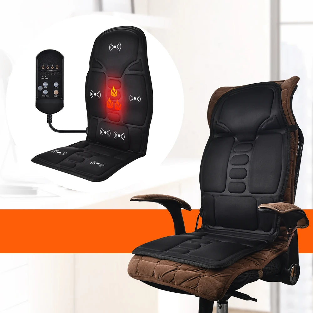 Appareil Massage Dos Électrique, Coussin Vibrant pour Siège et Lit