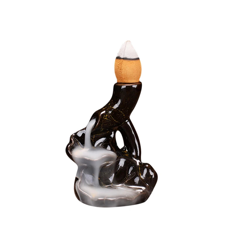Encensoir Mini Bouddha Cascade, Parfait pour Bureau et Méditation