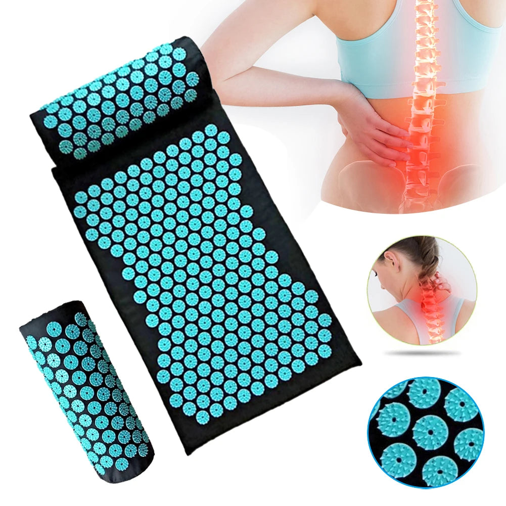 Tapis d'Acupression en Lin Naturel, Bien-Être et Relaxation Profonde