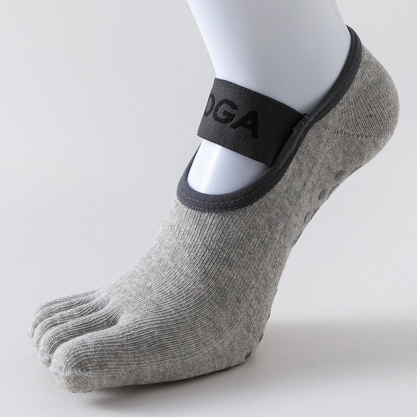 Chaussettes de Yoga à Cinq Doigts, Antidérapantes et Respirantes