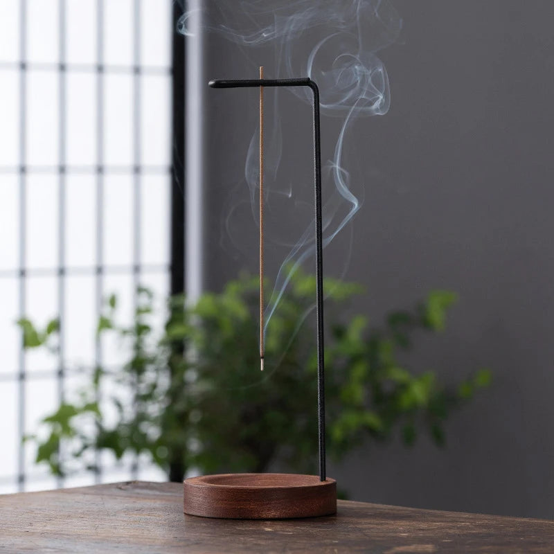 Encensoir Minimaliste en Bois, Support d’Encens Zen et Raffiné