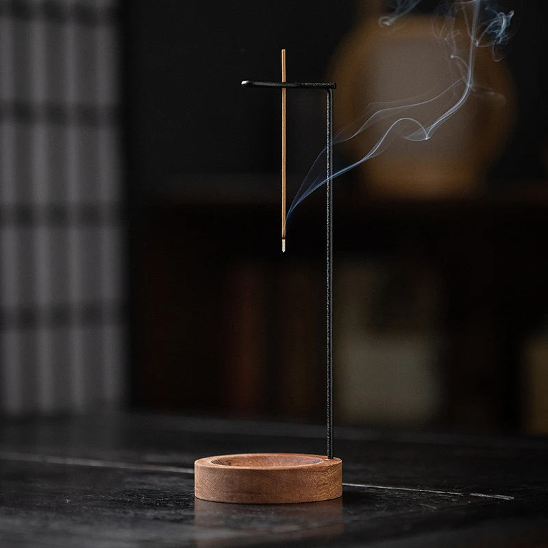 Encensoir Minimaliste en Bois, Support d’Encens Zen et Raffiné