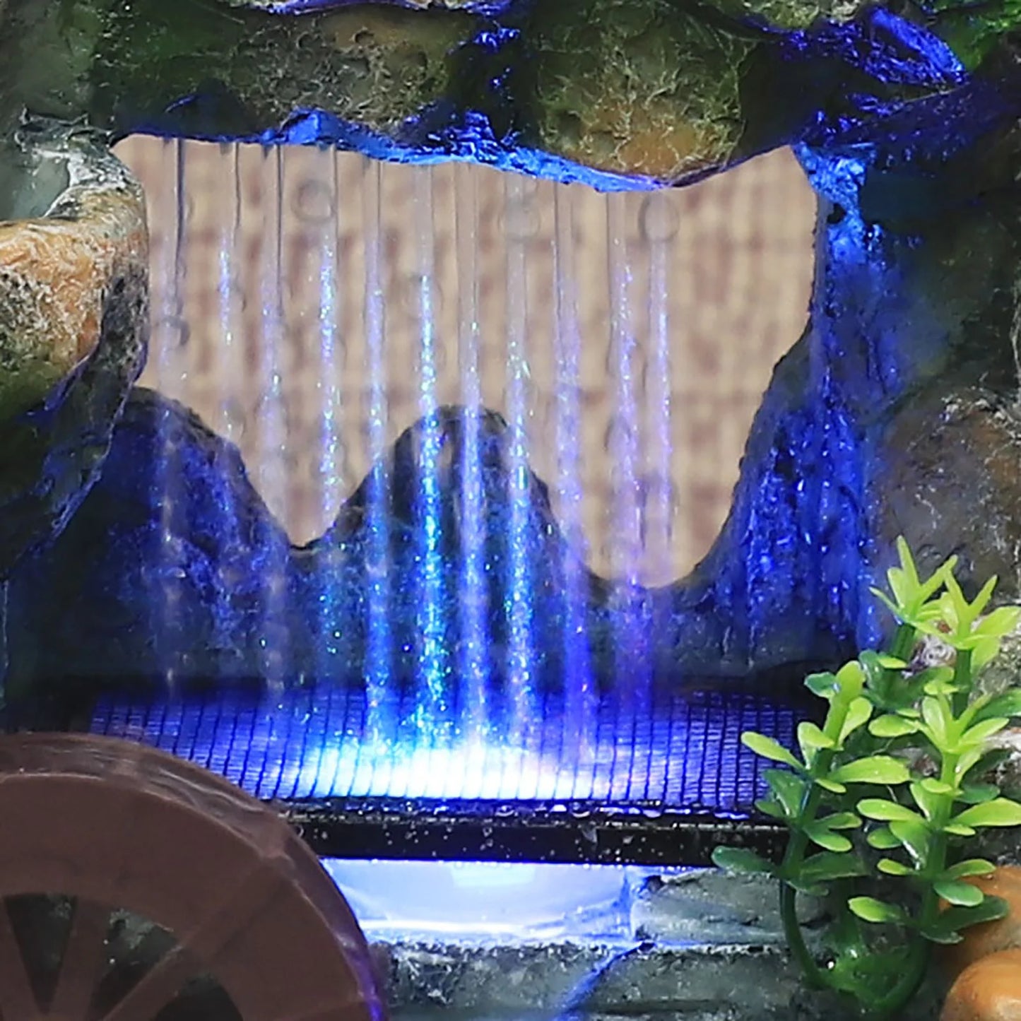 Fontaine d'Intérieur Relaxante, Cascade d'Eau et Éclairage Doux