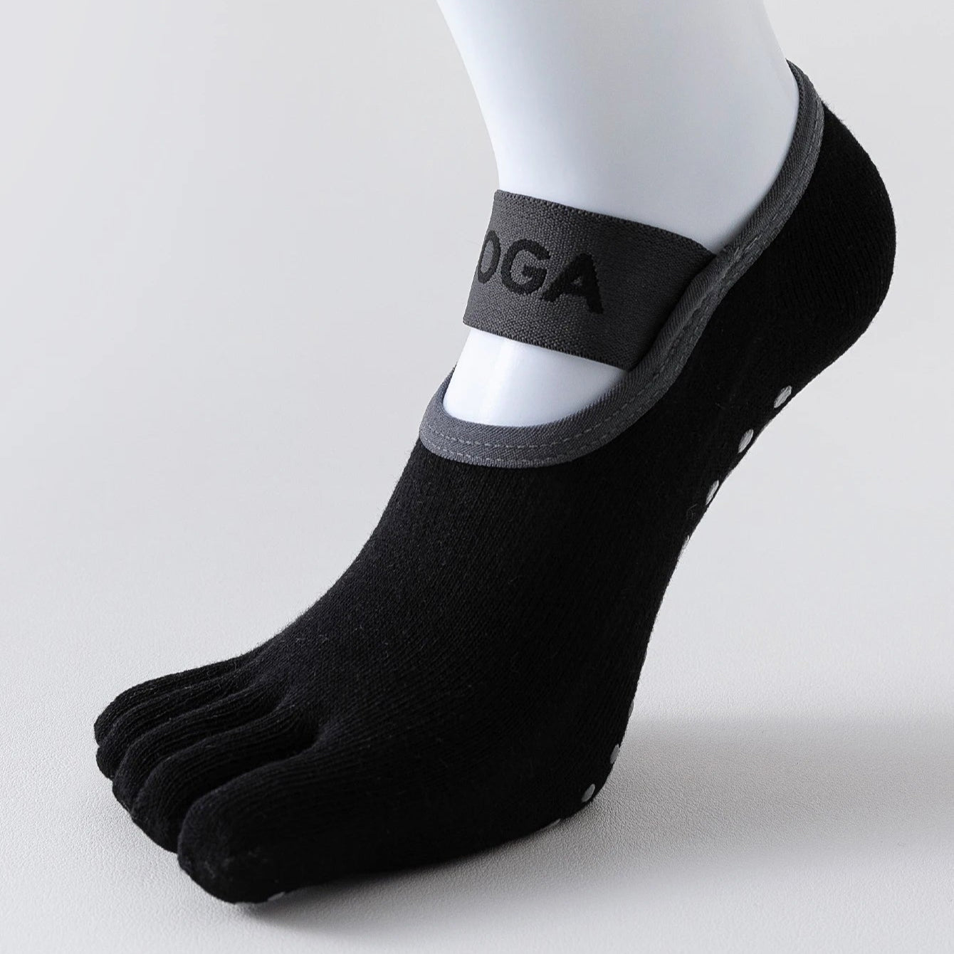 Chaussettes de Yoga à Cinq Doigts, Antidérapantes et Respirantes
