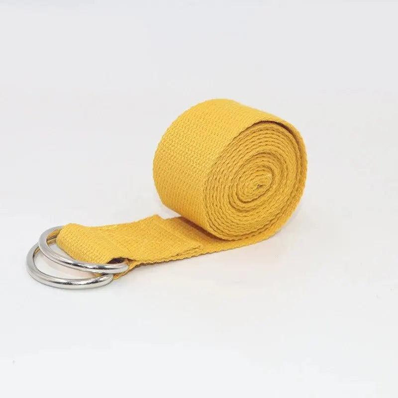 Sangles de Yoga en Coton avec Boucle D-Ring, Idéales pour Étirements