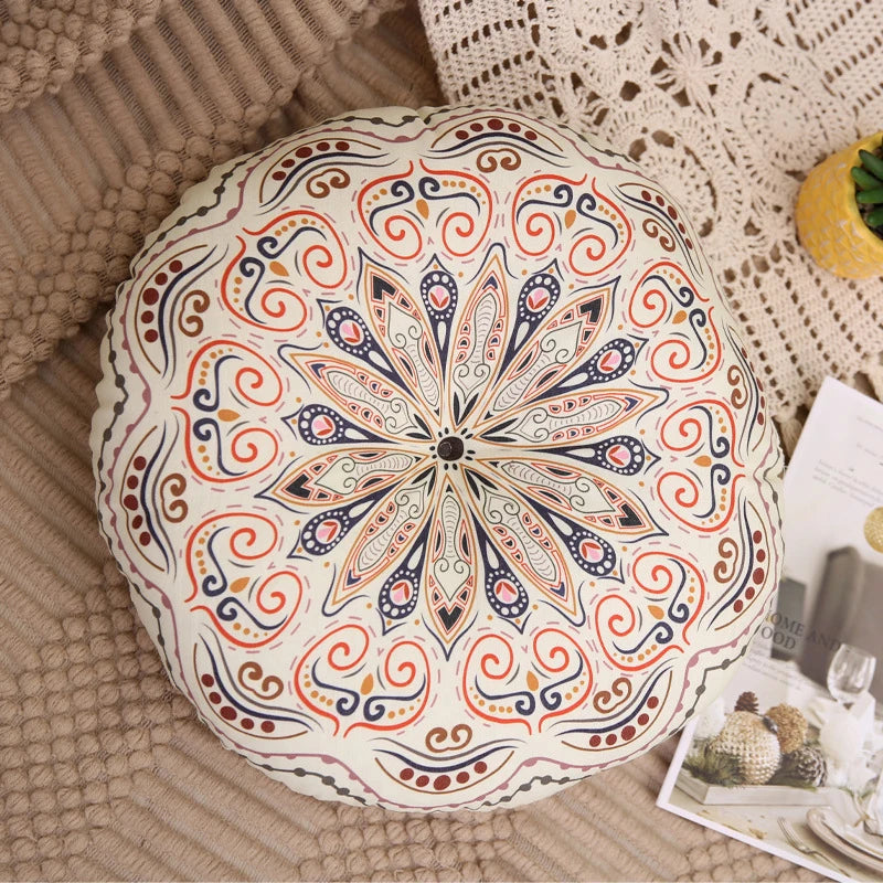Coussin de Méditation en Coton et Lin, Idéal pour Yoga et Relaxation