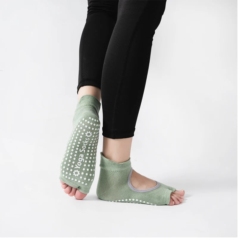 Chaussettes de Yoga Antidérapantes à Deux Doigts, Confort et Stabilité