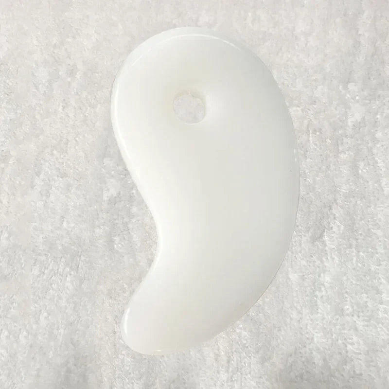 Appareil Massage Visage Gua Sha, Plaque de Massage en Cire d’Abeille