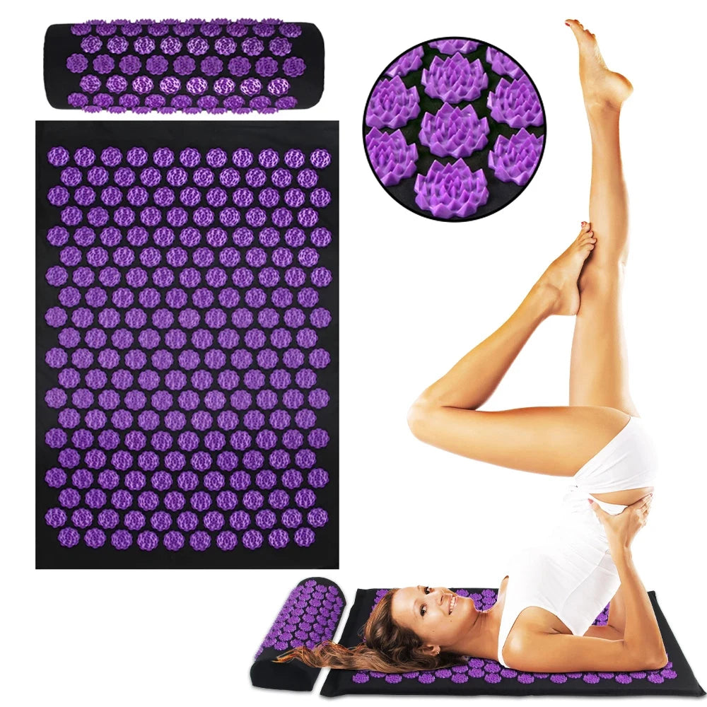 Tapis d'Acupression avec Coussin, Soulagement du Dos et du Stress