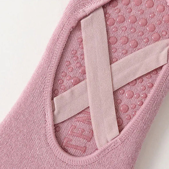 Chaussettes de Yoga en Coton avec Grip, Idéales pour Entraînements
