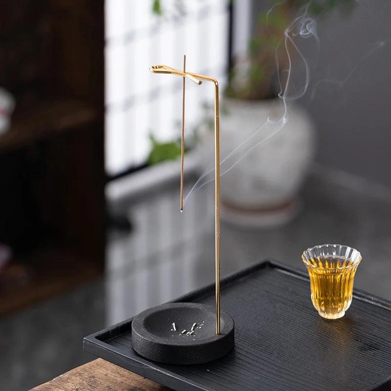 Encensoir Minimaliste en Bois, Support d’Encens Zen et Raffiné