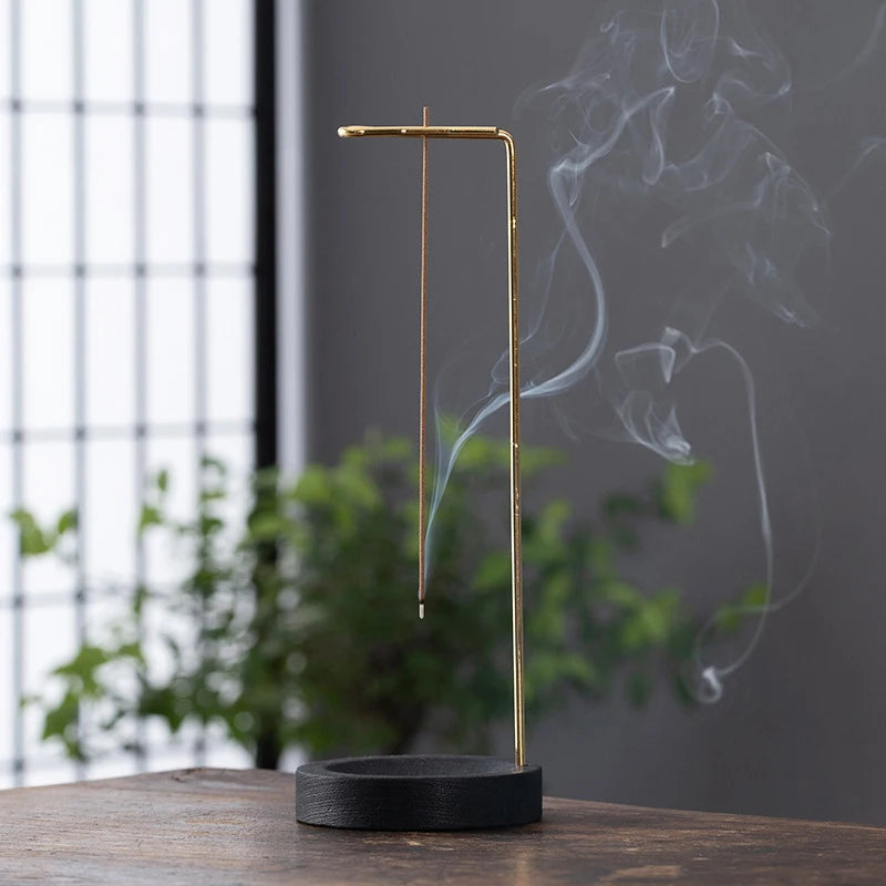 Encensoir Minimaliste en Bois, Support d’Encens Zen et Raffiné