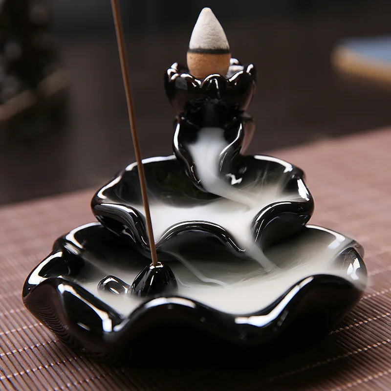 Encensoir en Céramique Zen, Décoration Idéale pour Maison et Spa