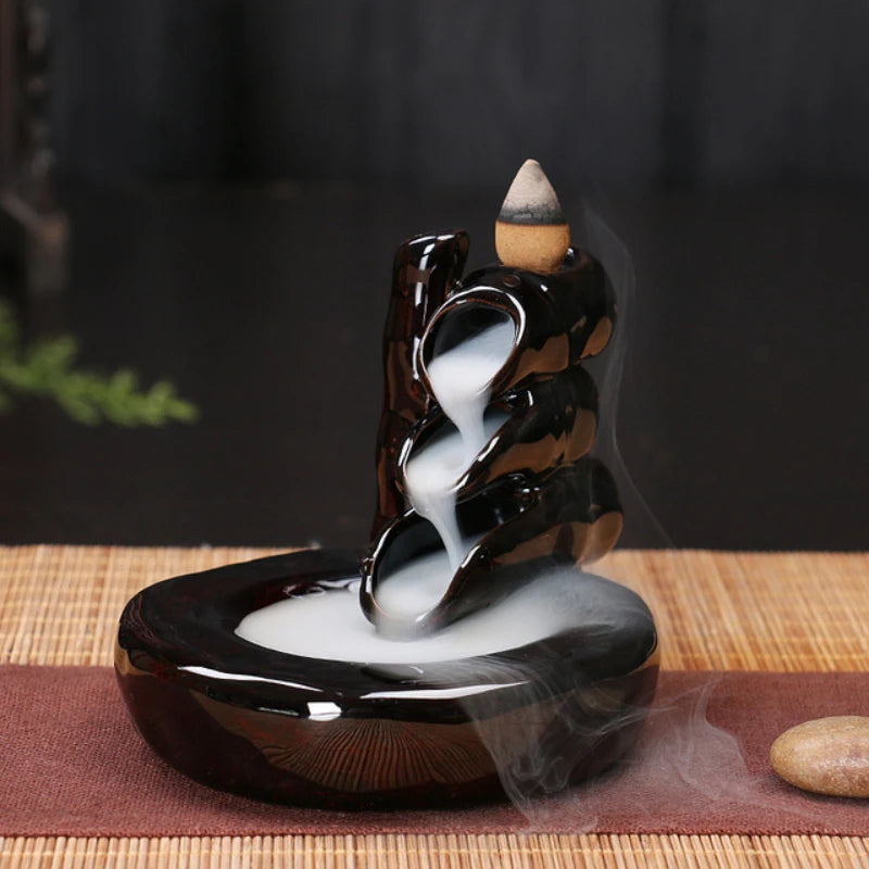 Encensoir en Céramique Zen, Décoration Idéale pour Maison et Spa