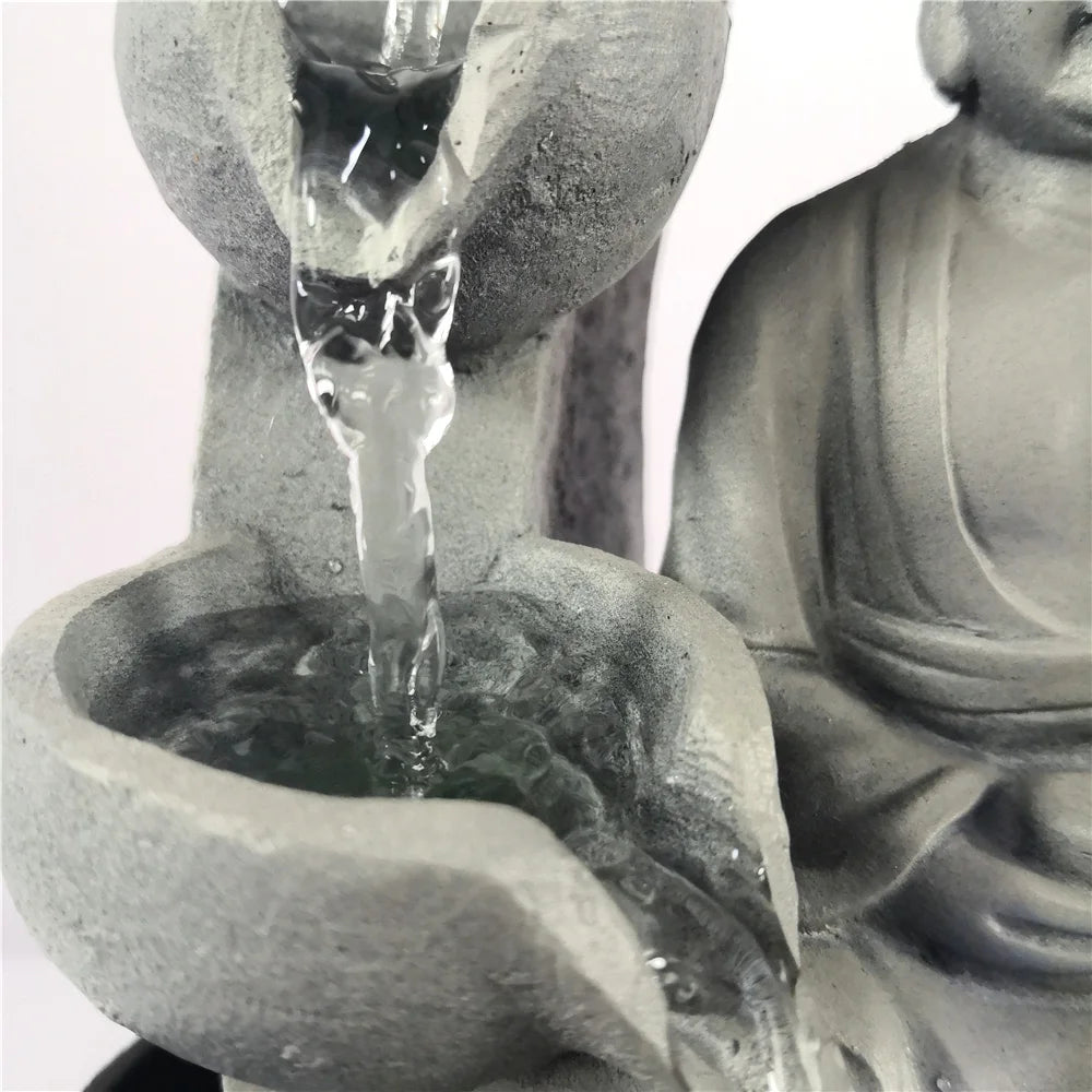 Fontaine d'intérieur à led sculpture de Buddha