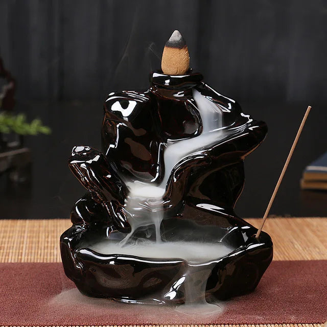 Encensoir en Céramique Zen, Décoration Idéale pour Maison et Spa