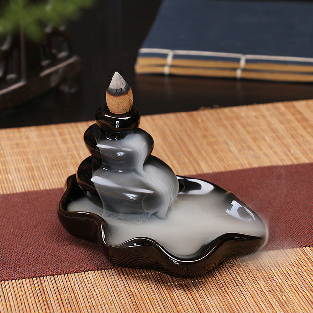 Encensoir en Céramique Zen, Décoration Idéale pour Maison et Spa