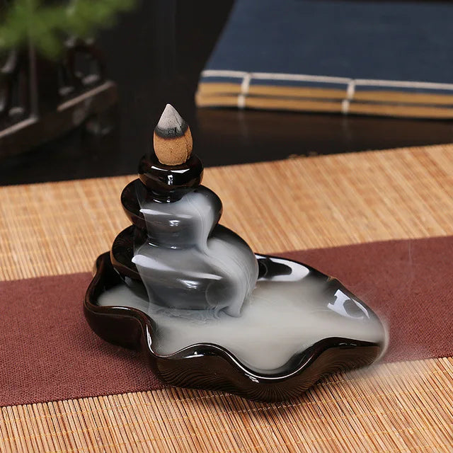 Encensoir en Céramique Zen, Décoration Idéale pour Maison et Spa