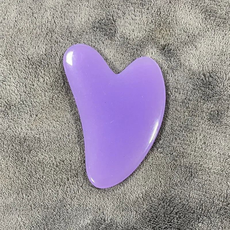 Appareil Massage Visage Gua Sha, Plaque de Massage en Cire d’Abeille