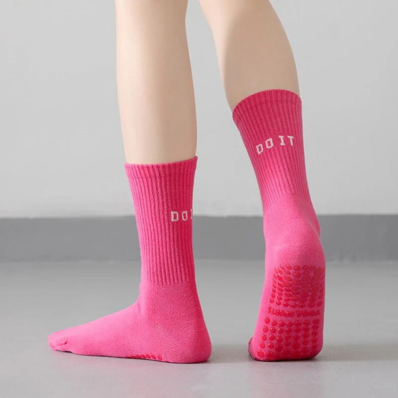 Chaussettes de Yoga Anti-dérapante et Respirantes, Idéales pour Fitness et Pilates - Taille Unique