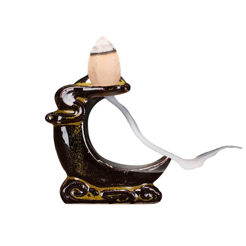 Encensoir Mini Bouddha Cascade, Parfait pour Bureau et Méditation