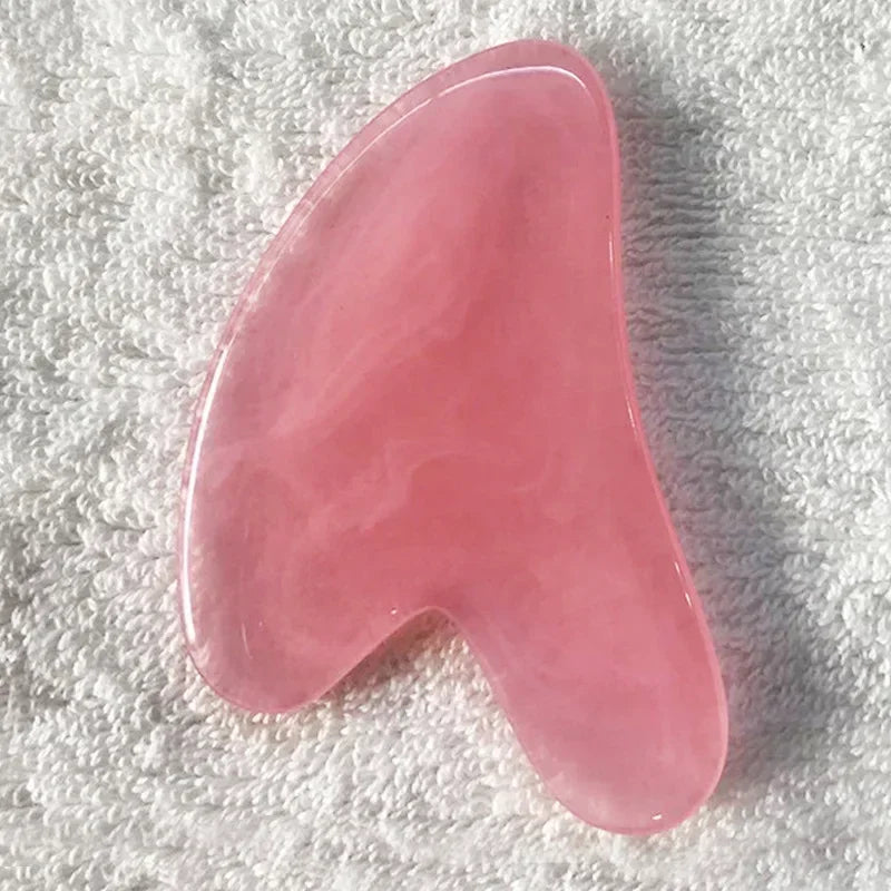 Appareil Massage Visage Gua Sha, Plaque de Massage en Cire d’Abeille