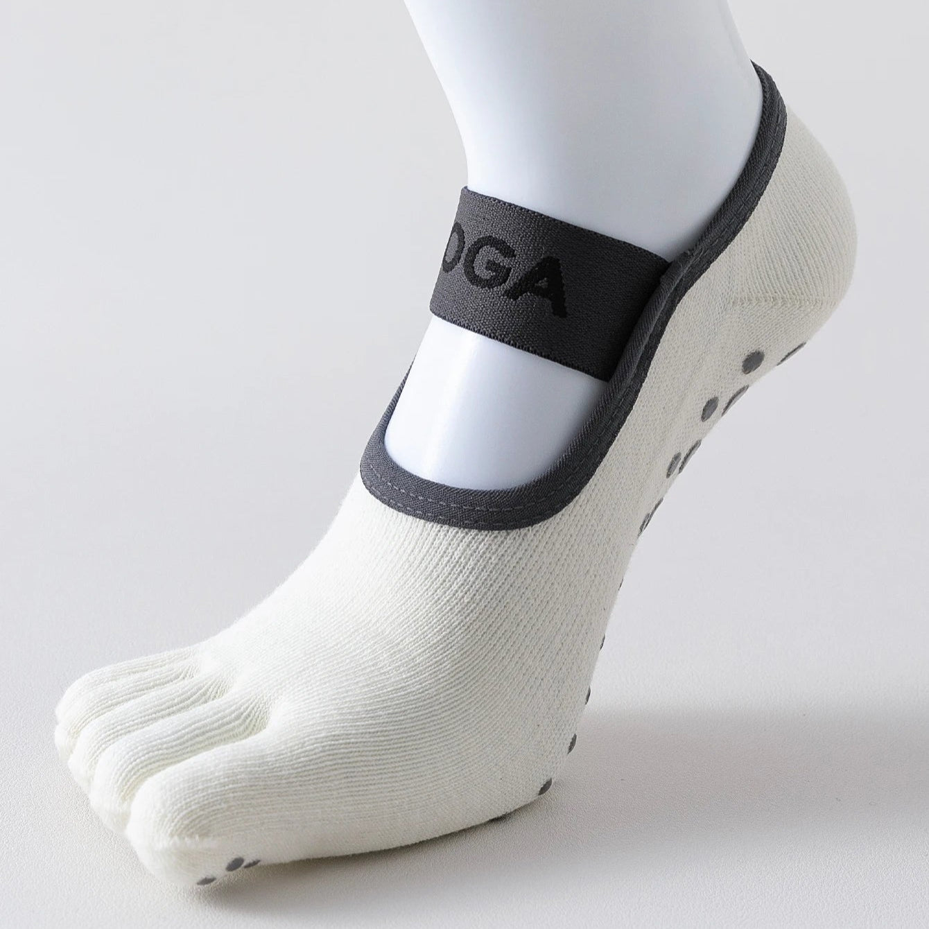 Chaussettes de Yoga à Cinq Doigts, Antidérapantes et Respirantes