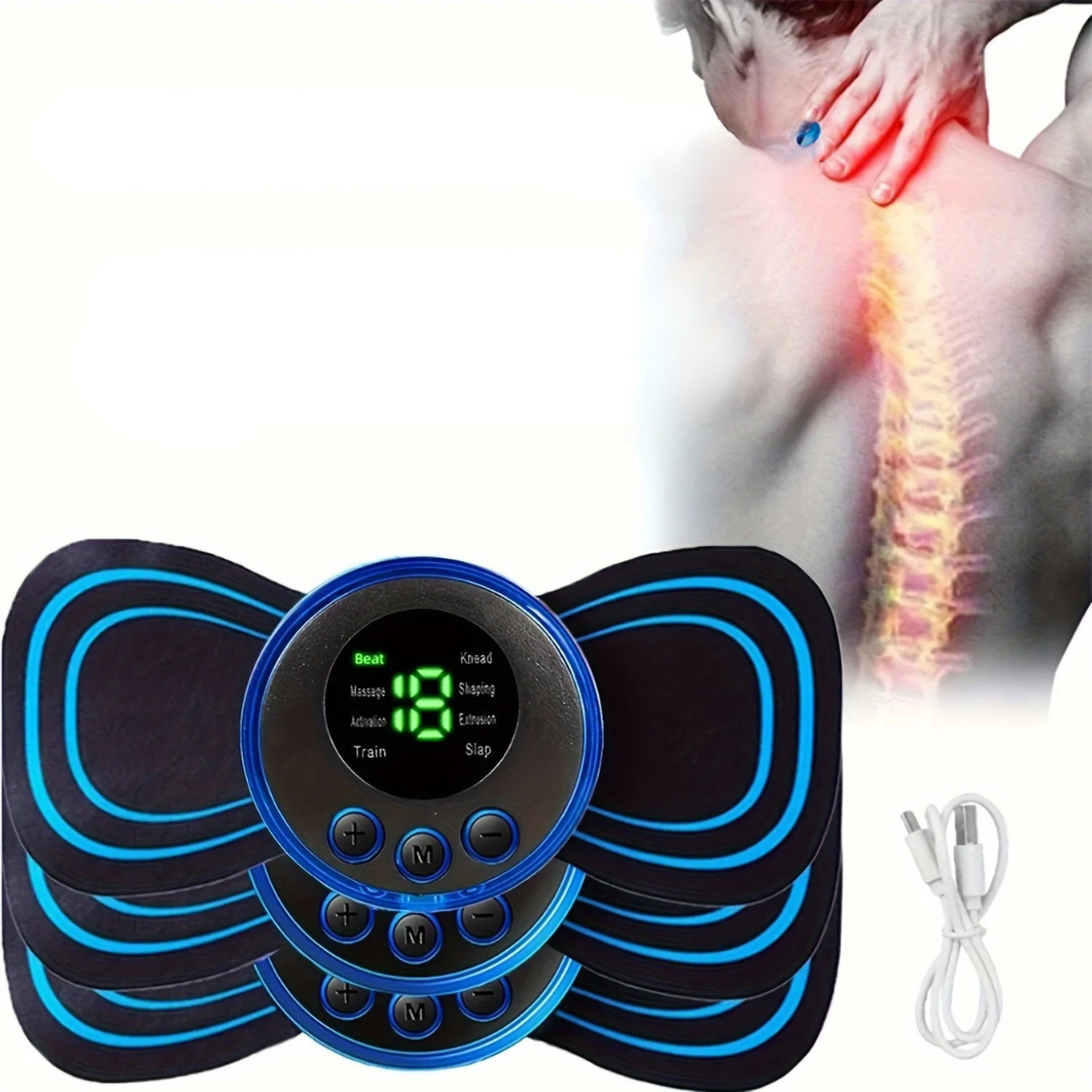 Appareil Massage Cou EMS, 8 Modes et 19 Niveaux de Puissance
